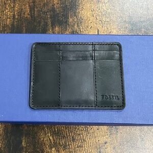 Fossil Everett Leather Card Case Wallet